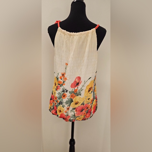 Wrapper Floral Print Tie-Shoulder Top, Size L - Picture 2 of 5